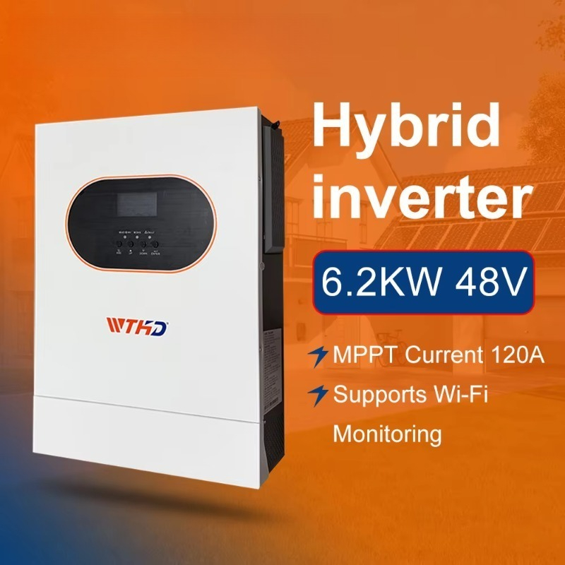 Pure Sine Wave Inverter - 6.2KW単相オフグリッドソーラーハイブリッドインバーター48V DC-AC 6KW 6000W 6000VA 6200W純正弦波ソーラーインバーターハイブリッド