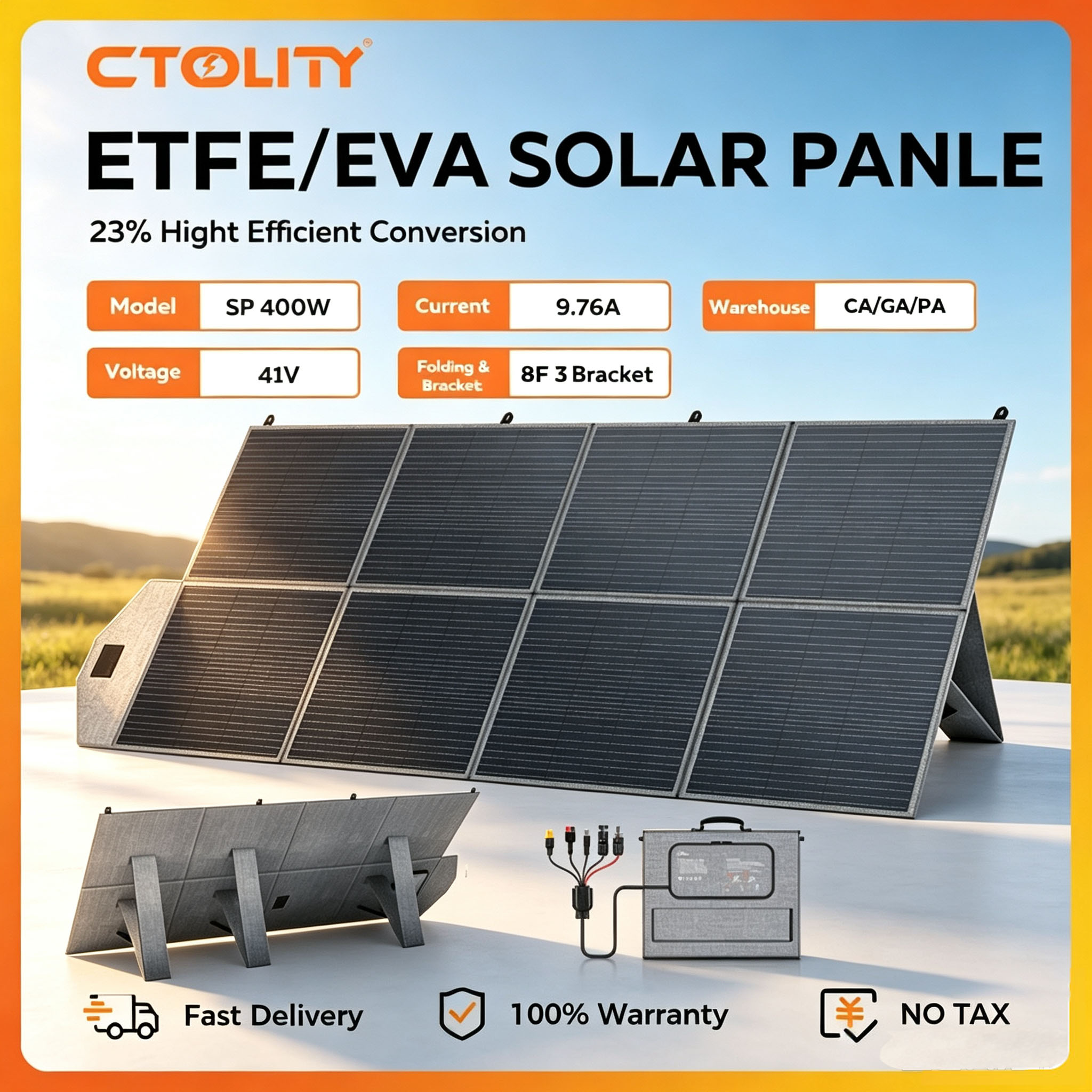 Rv Solar Kit 400W - CTOLITY 400W ソーラーパネル ポータブルソーラーキット 41V ETFE製
