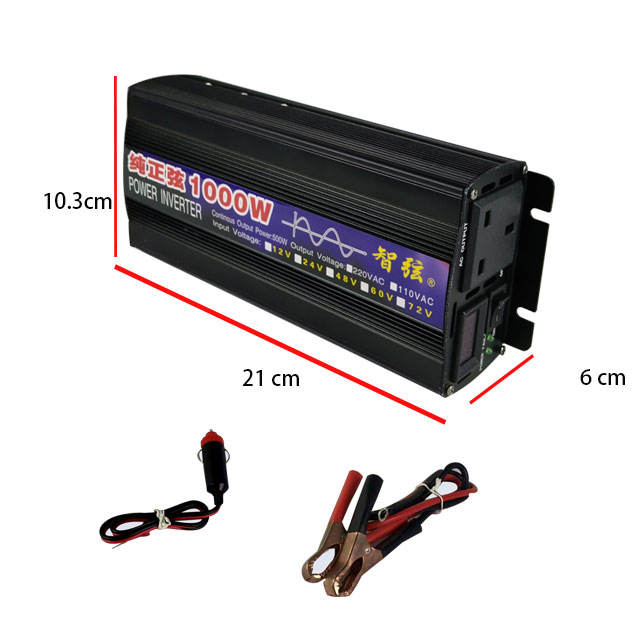 純正弦波インバーター 1000W 500W DC 12V 2 - Pure Sine Wave Inverter のレビューと価格